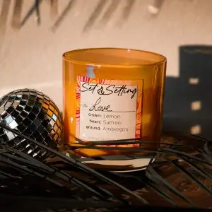 i am love scent in pink iridescent vessel luxury candle coconut wax natural candle