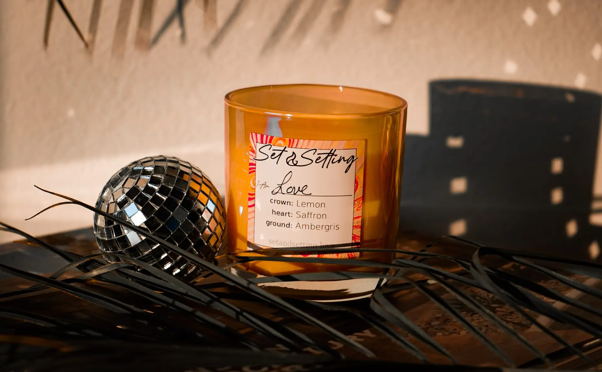 i am love scent in pink iridescent vessel luxury candle coconut wax natural candle
